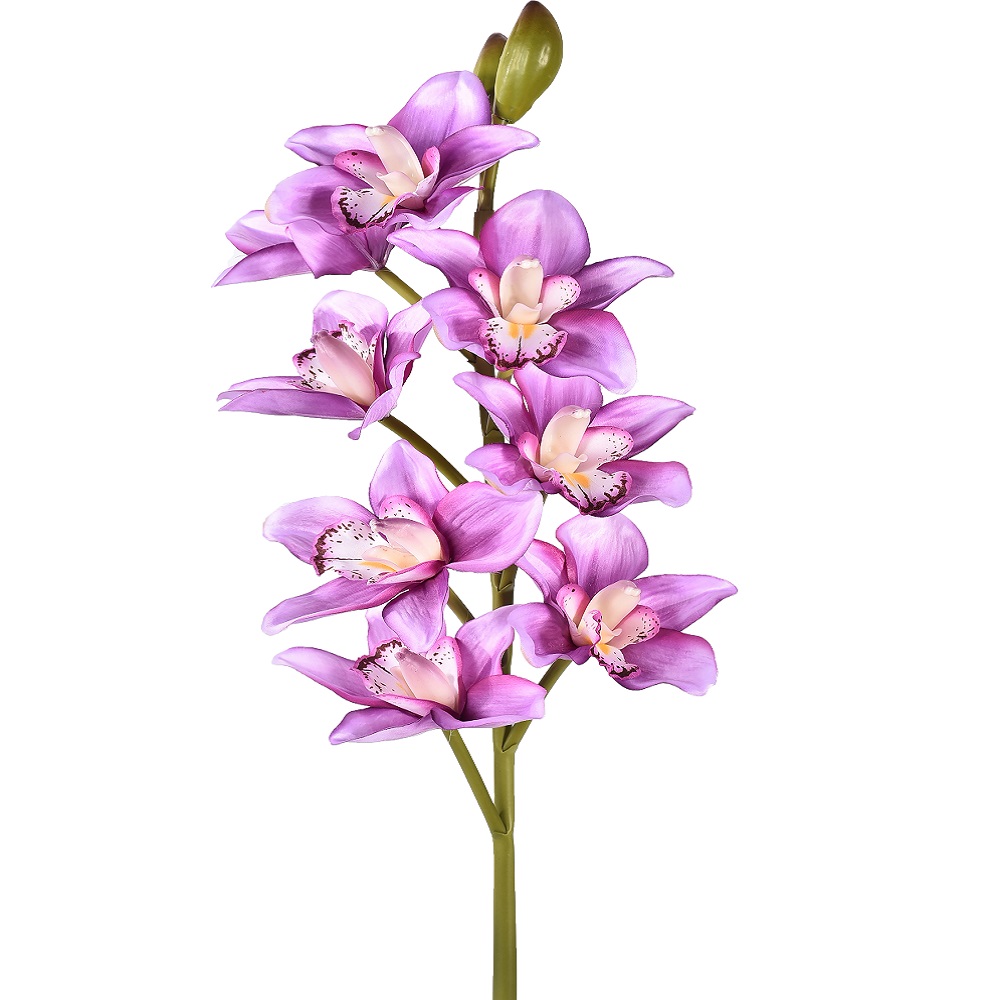 3D手感仿真蕙兰8花2果丝绸花绢 - 副本 - 副本